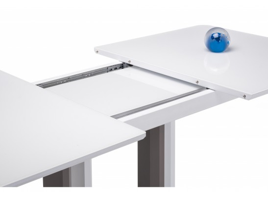 Стол на тумбе Санса 140 белый / шагрень белая в Кургане