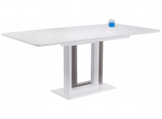 Стол на тумбе Санса 140 белый / шагрень белая в Кургане