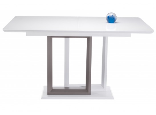 Стол на тумбе Санса 140 белый / шагрень белая в Кургане