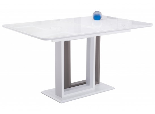 Стол на тумбе Санса 140 белый / шагрень белая в Кургане