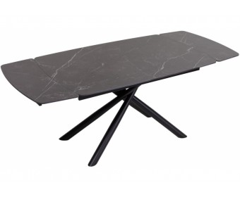 Стол Rivoli matt black marble sintered stone / black