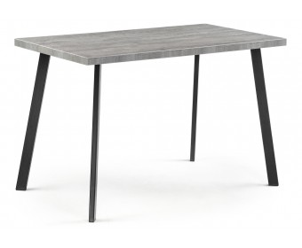 Стол Тринити Лофт 120х80х75 бетон / черный матовый