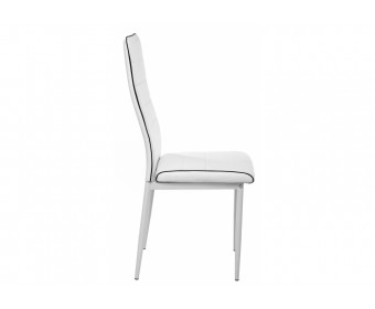 Стул DC2-001 белый с черной окантовкой