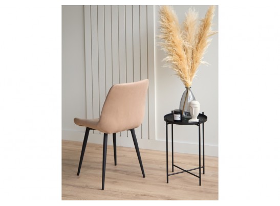 Стул на металлокаркасе Челси 360 К бежевый (zd 210) / черный в Кургане