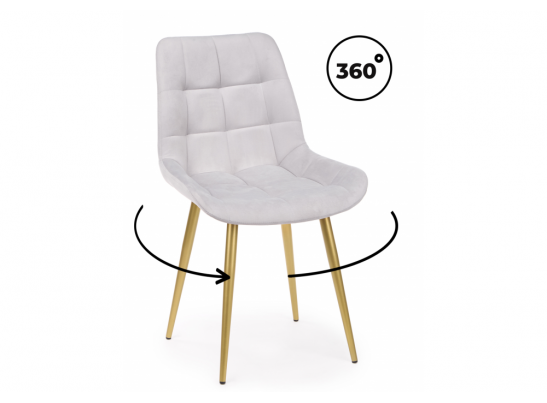 Стул на металлокаркасе Челси 360 К светло-серый (zd 960) / золотой в Кургане