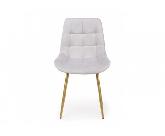 Стул на металлокаркасе Челси 360 К светло-серый (zd 960) / золотой