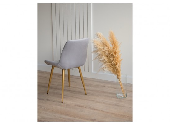 Стул на металлокаркасе Челси 360 К светло-серый (zd 960) / золотой в Кургане