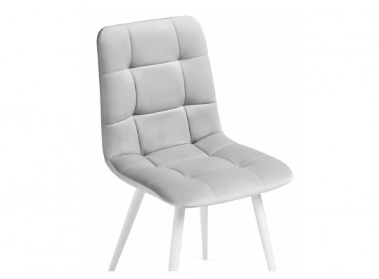 Стул на металлокаркасе Чилли К светло-серый velutto 52 / белый в Кургане