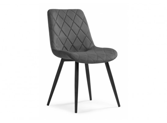 Стул на металлокаркасе Fox dark gray / black в Кургане