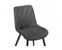 Стул на металлокаркасе Fox dark gray / black в Кургане