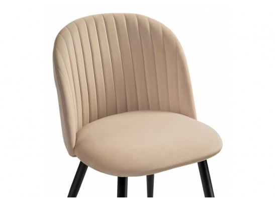 Стул на металлокаркасе Gabi 1 dark beige / black в Кургане