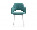 Стул на металлокаркасе Гутрид ромбы спереди бирюзовый / белый в Кургане