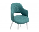 Стул на металлокаркасе Гутрид ромбы спереди бирюзовый / белый в Кургане