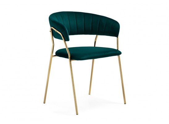 Стул на металлокаркасе Kamelia 1 green / gold в Кургане