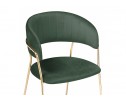 Стул на металлокаркасе Kamelia dark green / gold в Кургане