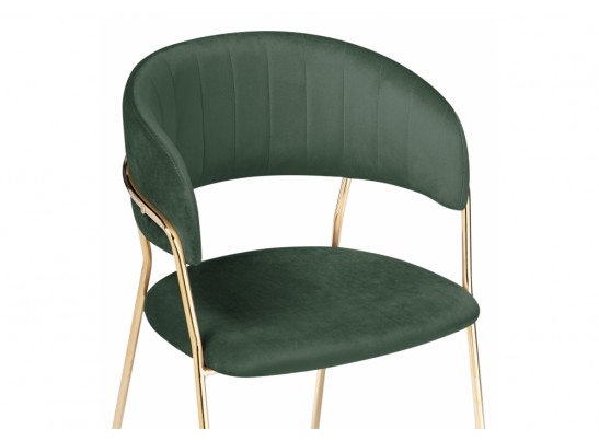 Стул на металлокаркасе Kamelia dark green / gold в Кургане