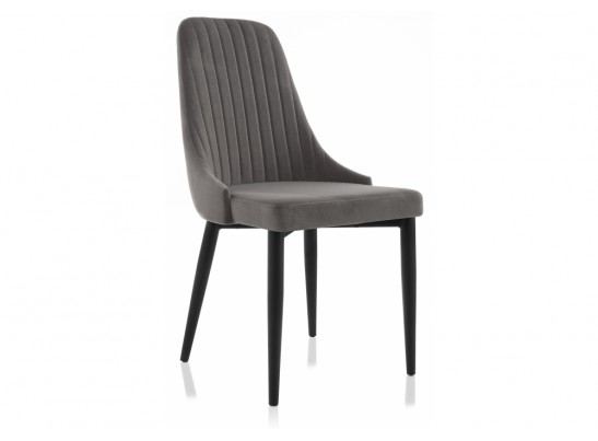 Стул на металлокаркасе Kora dark gray / black в Кургане