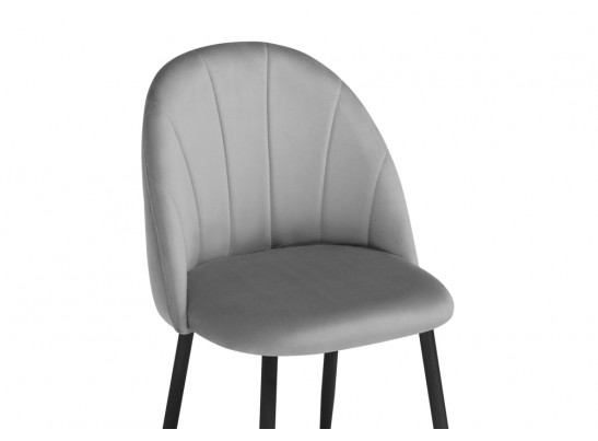 Стул на металлокаркасе Логан светло-серый / черный в Кургане