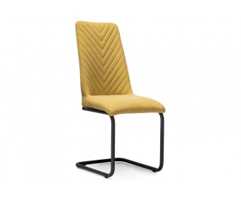 Стул на металлокаркасе Лулла горчичный / черный каркас