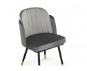 Стул на металлокаркасе Penelopa dark gray / light gray / black / gold в Кургане