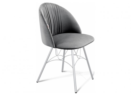 Стул на металлокаркасе SHT-ST35-1/S100 угольно-серый / хром лак в Кургане