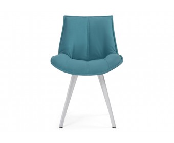 Стул на металлокаркасе Тува бирюзовый / белый