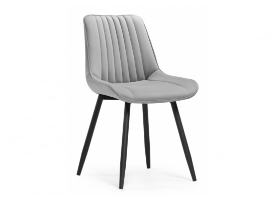 Стул на металлокаркасе Вейв светло-серый (hl 63) / 10К черный каркас в Кургане