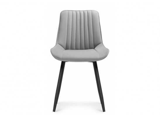 Стул на металлокаркасе Вейв светло-серый (hl 63) / 10К черный каркас в Кургане