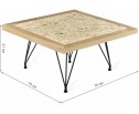 Журнальный столик SHT-TU29/H36/70/70 ДУБ/OSB прозрачный лак / чёрный муар в Кургане