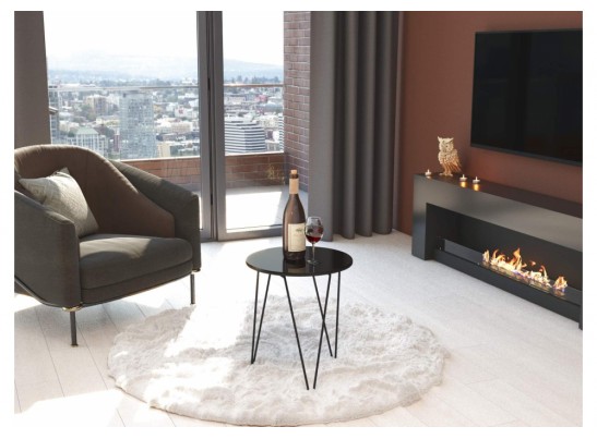 Кофейный столик SHT-CT27 черный глянец / черный муар в Кургане