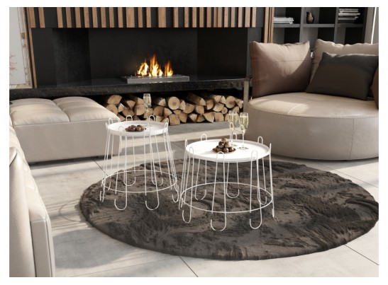 Комплект столиков SHT-CT6/CT6-2 белый муар в Кургане