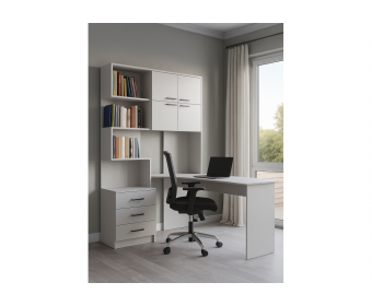 Компьютерный стол Эльброни правый белый