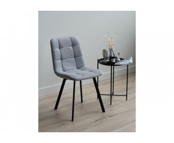 Стул на металлокаркасе Чилли светло-серый / черный