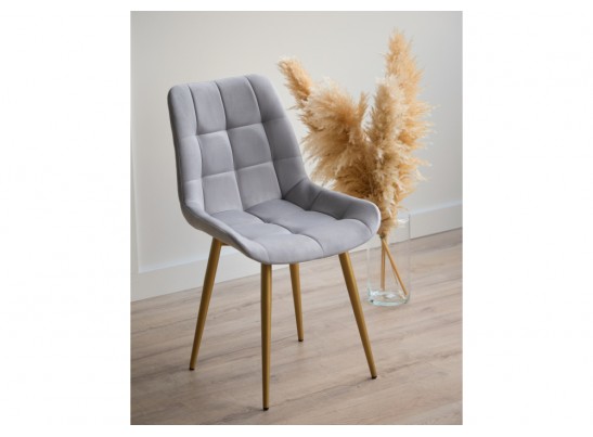 Стул на металлокаркасе Челси К светло-серый (zd 960) / золотой в Кургане