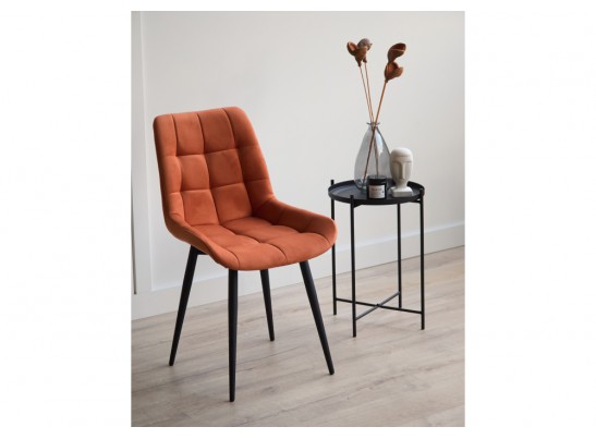 Стул на металлокаркасе Челси 360 К терракотовый (zd 432) / черный в Кургане