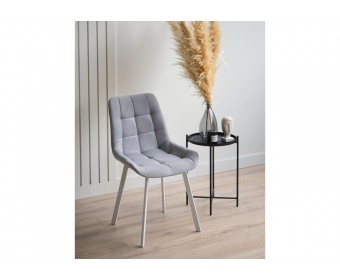 Стул на металлокаркасе Челси 360 П светло-серый (zd 960) / белый