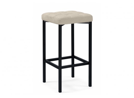 Барный стул Лофт ткань канди крем / черный матовый в Кургане