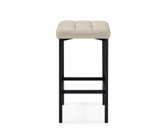 Барный стул Лофт ткань канди крем / черный матовый