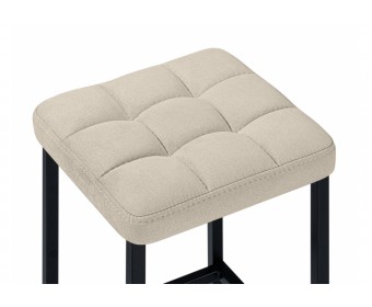 Барный стул Лофт ткань канди крем / черный матовый