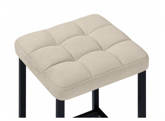 Барный стул Лофт ткань канди крем / черный матовый в Кургане