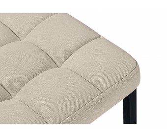 Барный стул Лофт ткань канди крем / черный матовый