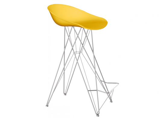 Барный стул SHT-ST19/S66 желтый / хром лак в Кургане