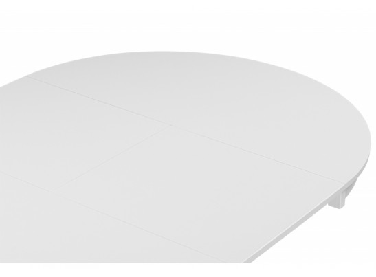 Деревянный стол Амадей 90(130)x90 белый матовый в Кургане