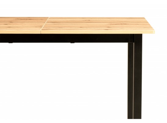 Деревянный стол Аркон 110(130)х68х75 дуб вотан / черный в Кургане