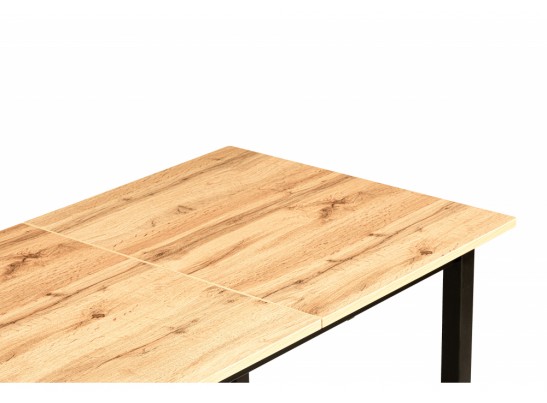 Деревянный стол Аркон 110(130)х68х75 дуб вотан / черный в Кургане