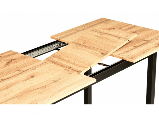 Деревянный стол Аркон 110(130)х68х75 дуб вотан / черный в Кургане