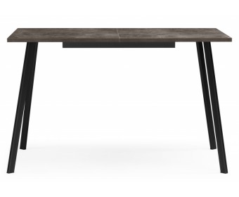 Деревянный стол Кортни 117 (157) x 77 бетон темный / черный матовый