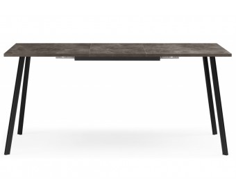 Деревянный стол Кортни 117 (157) x 77 бетон темный / черный матовый