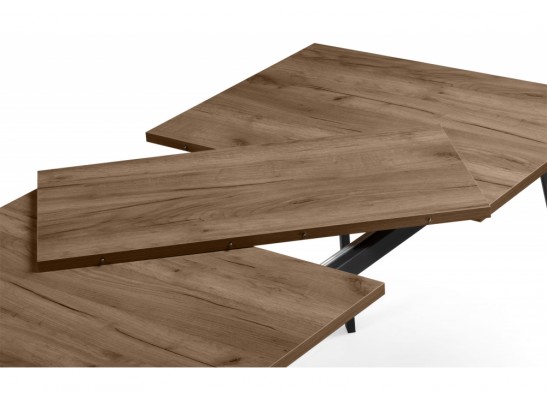 Деревянный стол Кортни 117 (157) x 77 дуб крафт табачный / черный матовый в Кургане