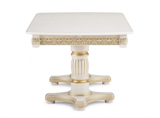 Деревянный стол Морнит 180(240)х100 слоновая кость / золото в Кургане